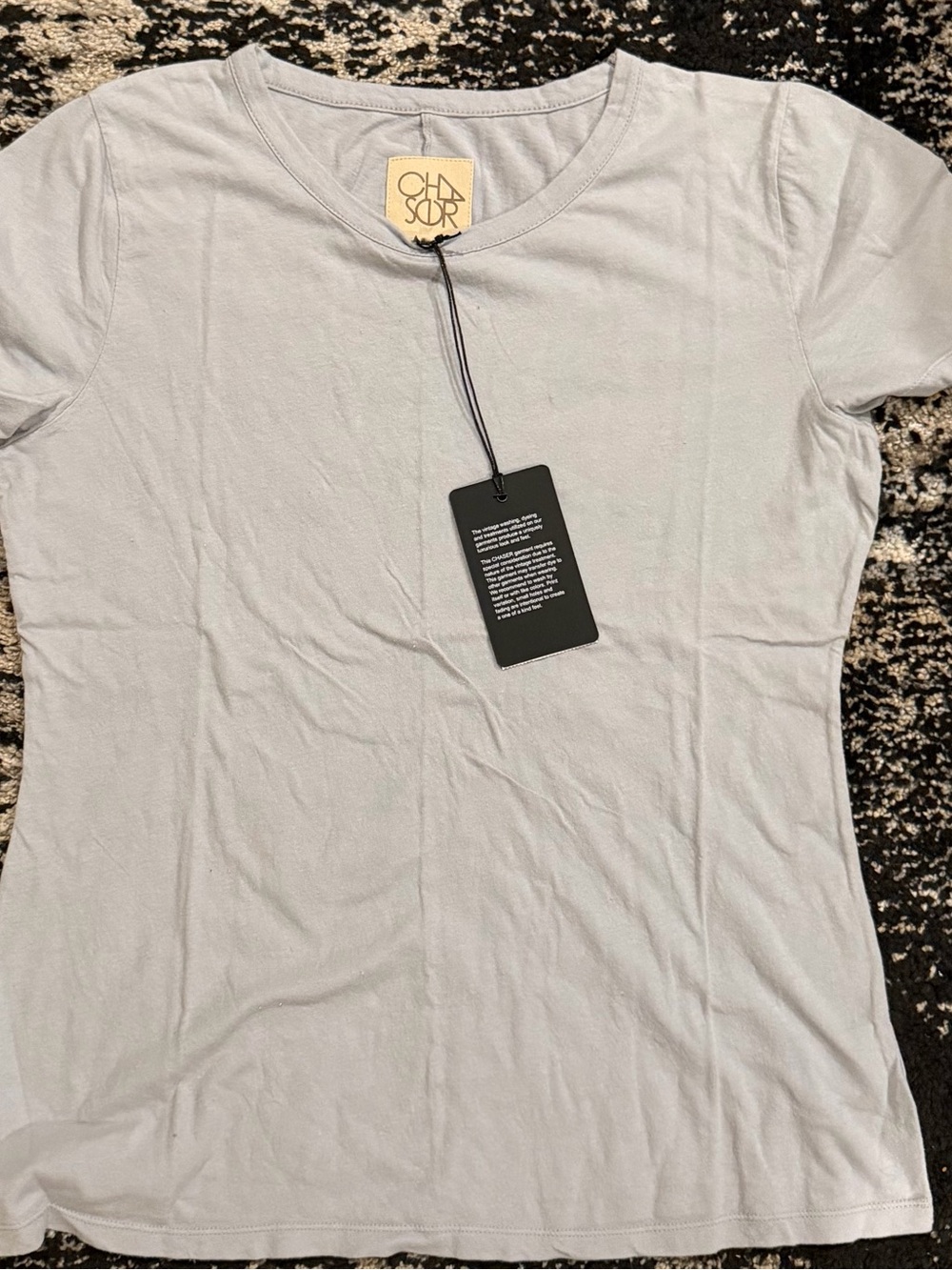 Chaser Short Sleeve Crew Neck Tee in Light Gray